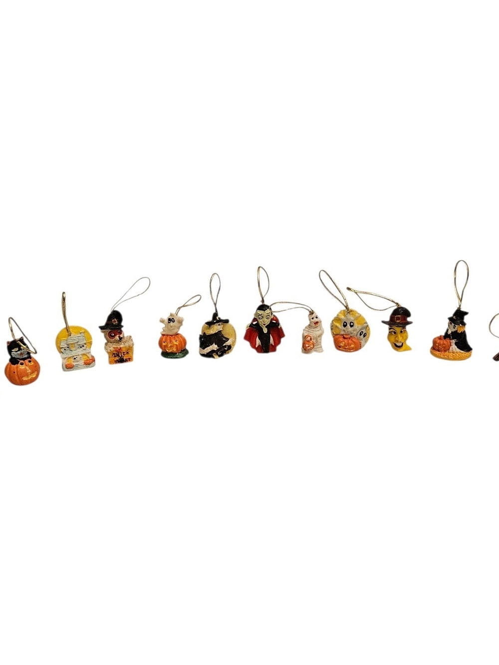 Vintage Miniature Halloween Ceramic Ornaments lot Spooky